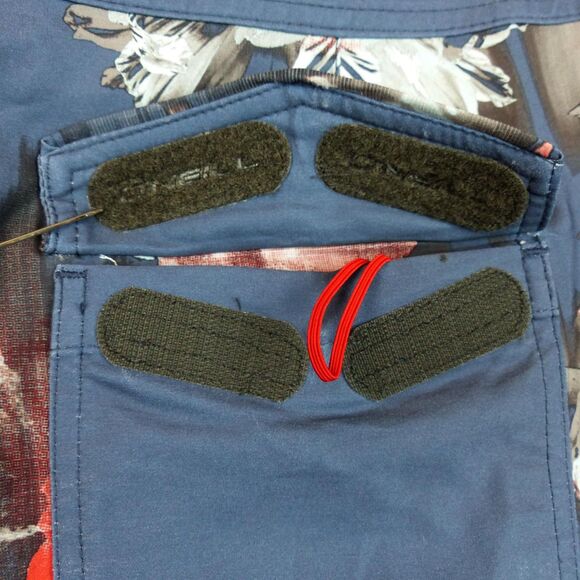 O’Neill Board Shorts Men 32X10 Deep Blue Floral HyperFreak Taco Swim Trunk Surf - Picture 13 of 15